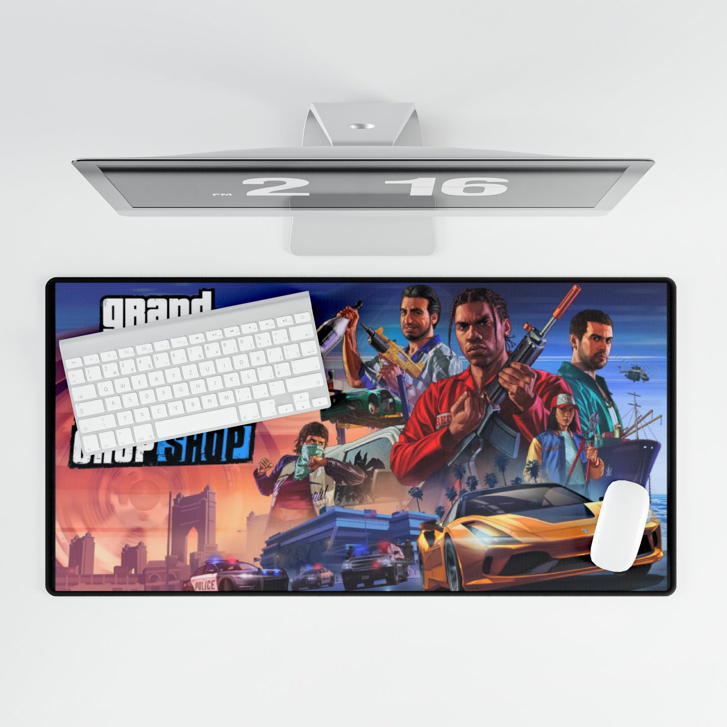 GTA 5 Online Chop Shop High Definition PC PS Video Game Desk Mat