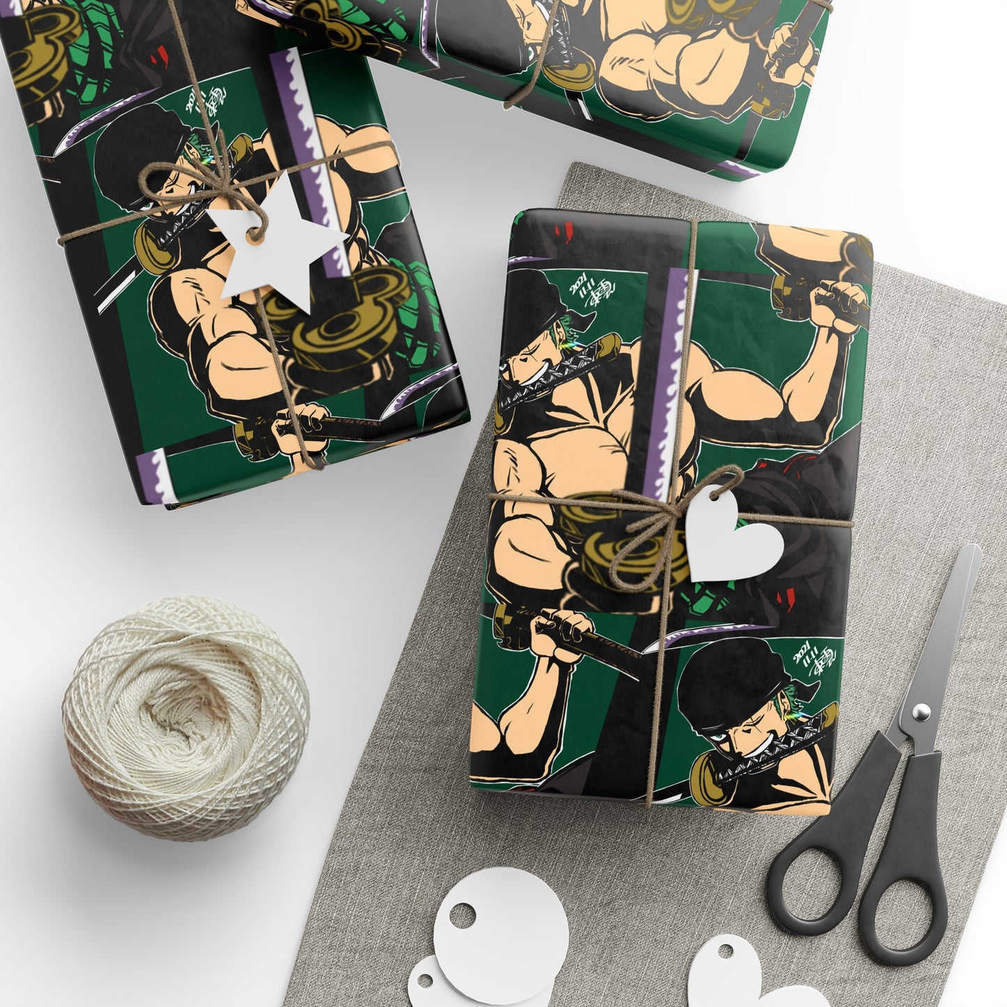 One Piece Roronoa Zoro Anime Cartoon Birthday Gift Wrapping Papers