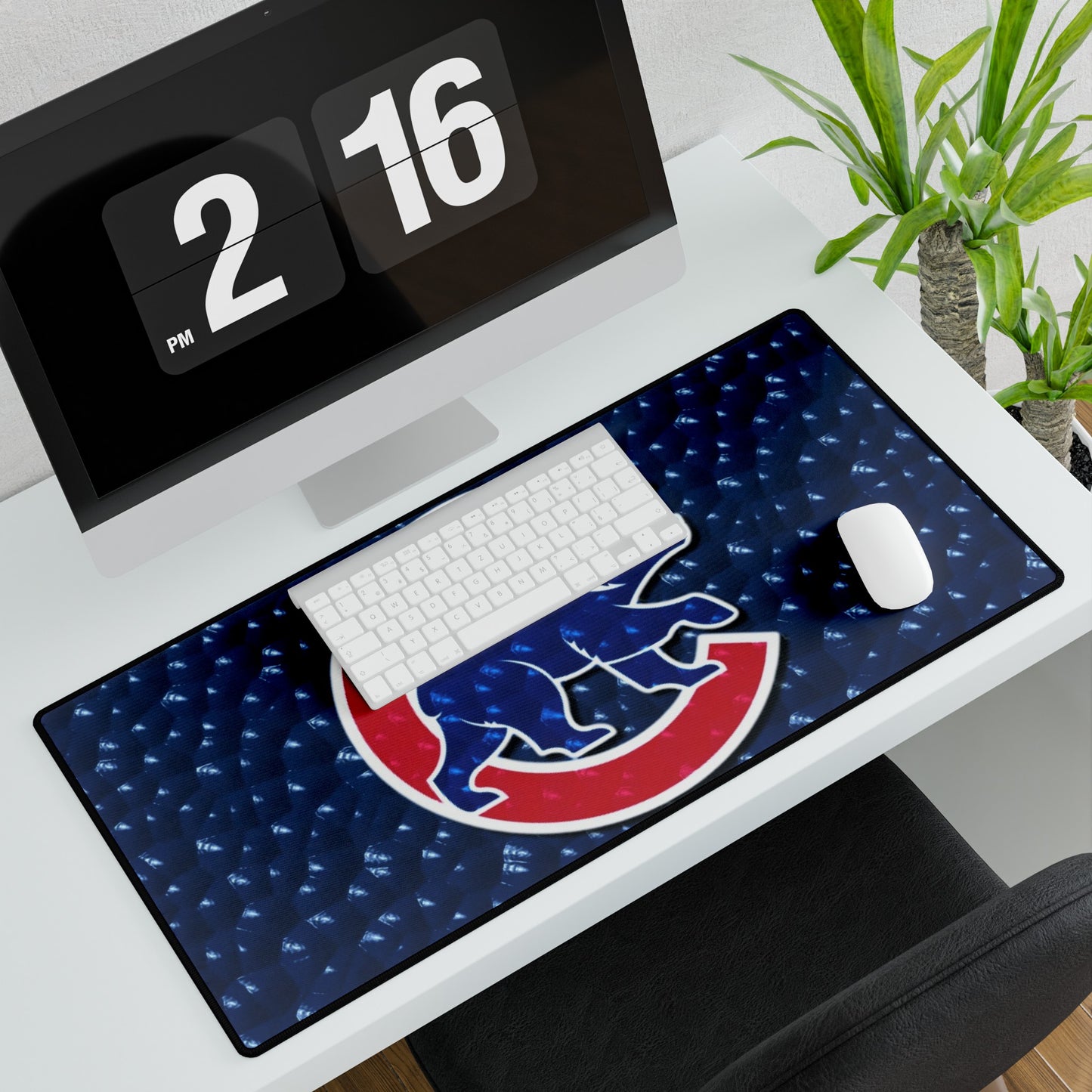 Chicago Cubs Bear Blue MLB Baseball High Definition Print Desk Mat Mousepad