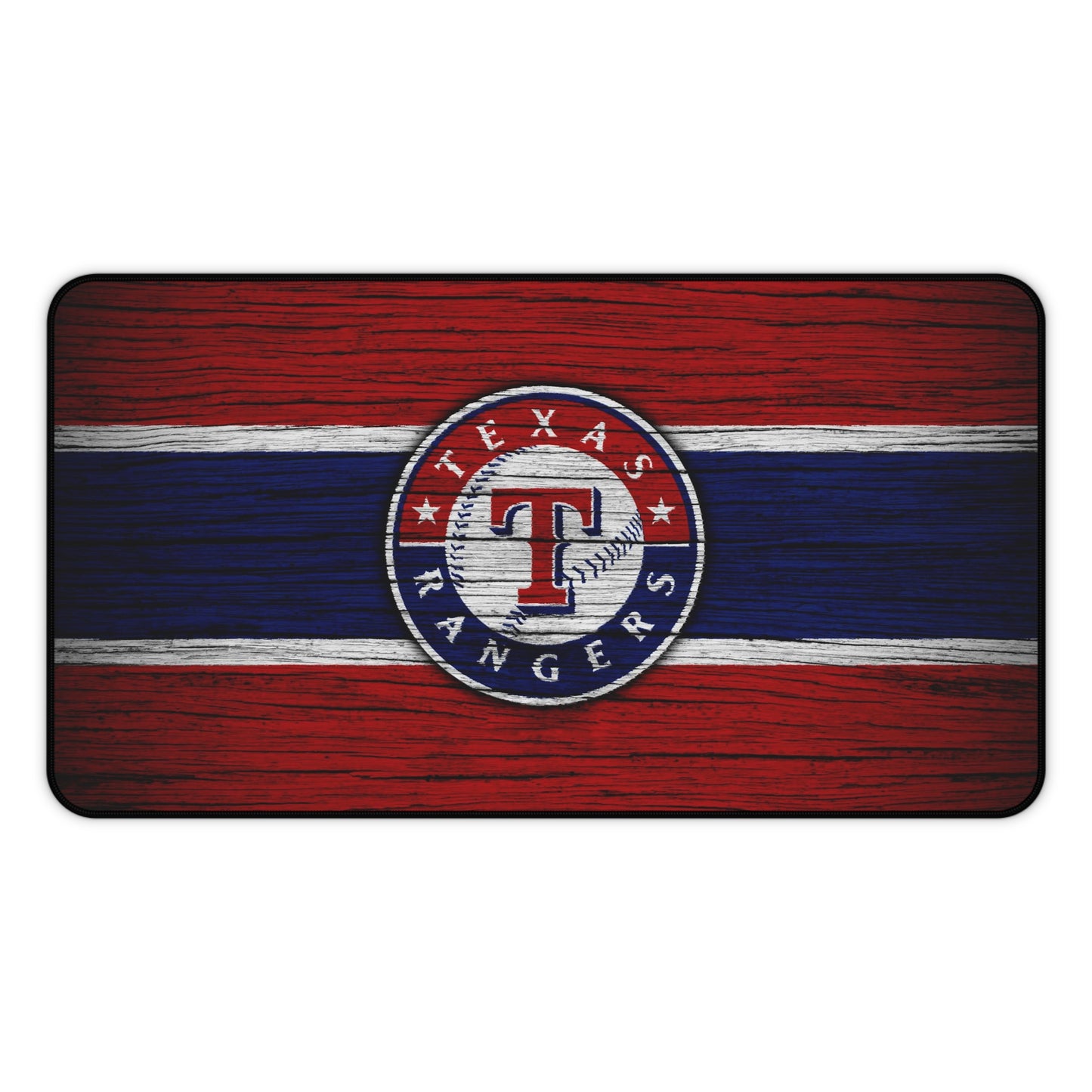 Texas Rangers Woodgrain MLB Baseball High Definition Desk Mat