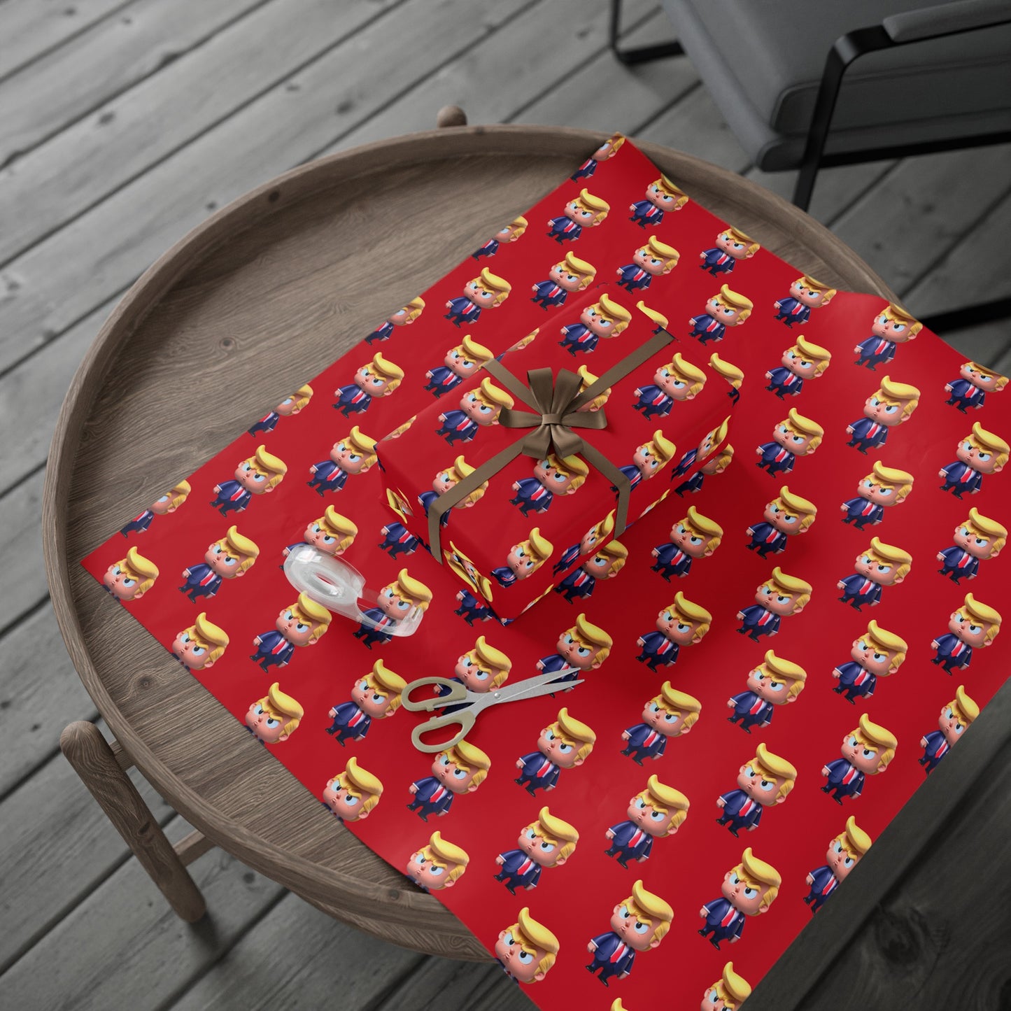 Red Little Trump MAGA Birthday Gift Present Wrapping Paper