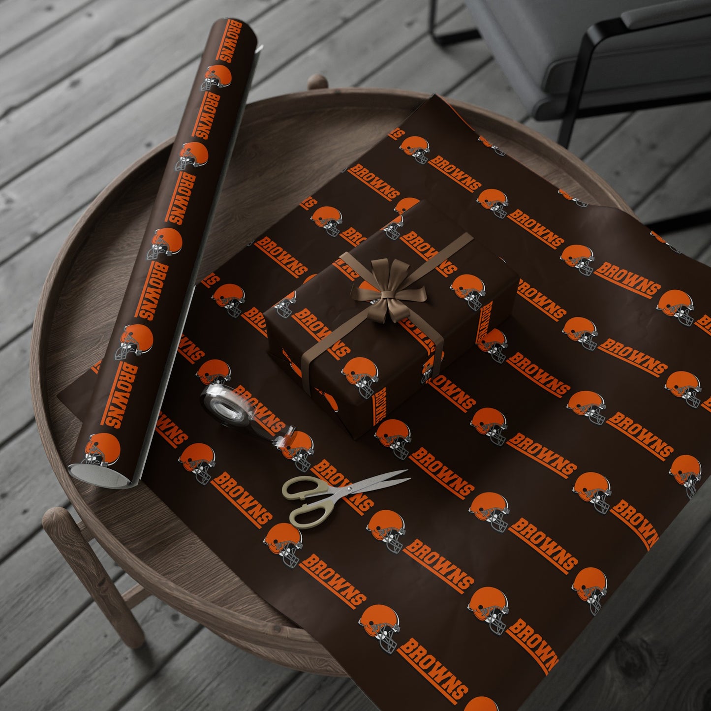 Cleveland Browns NFL Football Birthday Graduation Gift Wrapping Paper Holiday