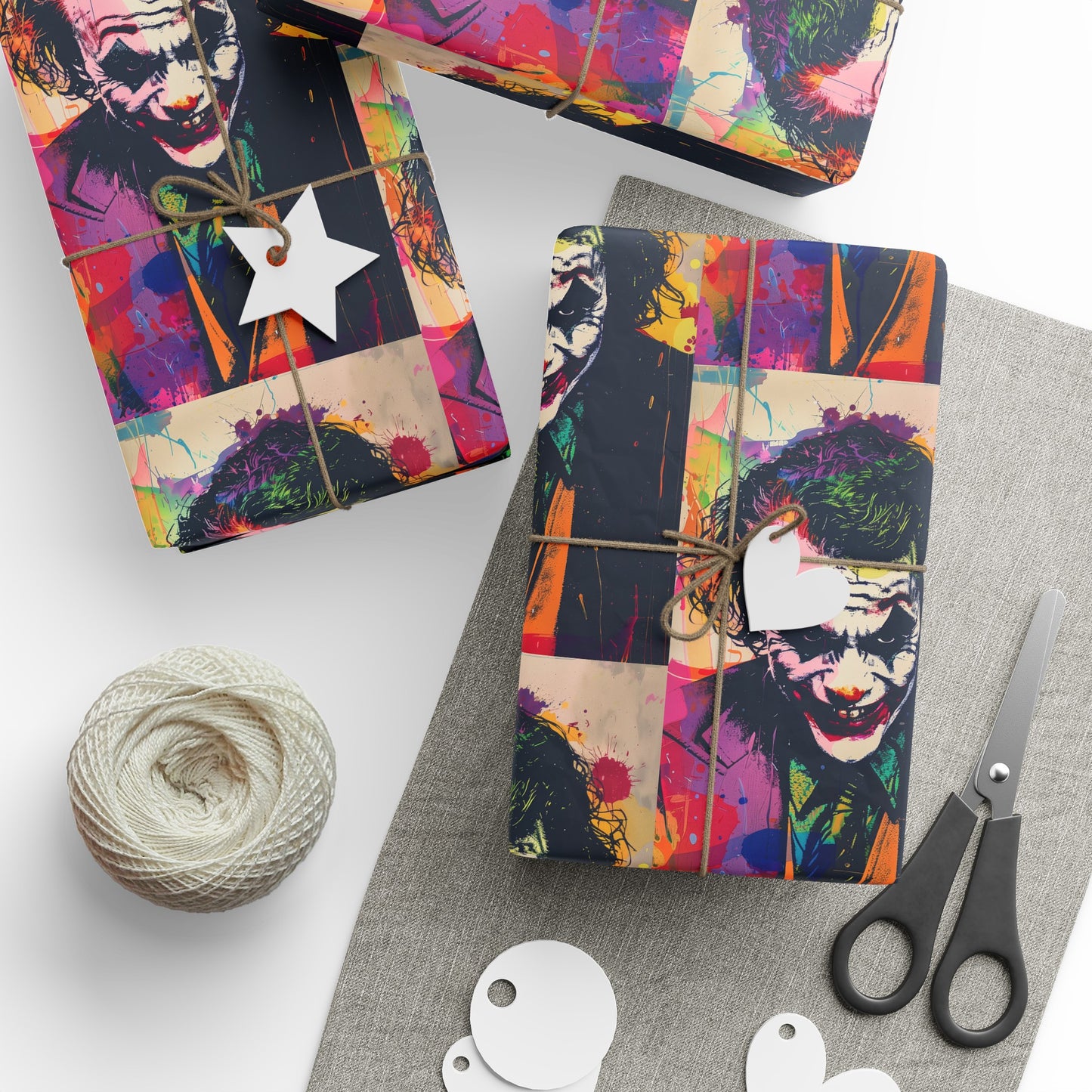 Joker Dark Knight Ledger holiday present Birthday Present Gift Wrapping Papers