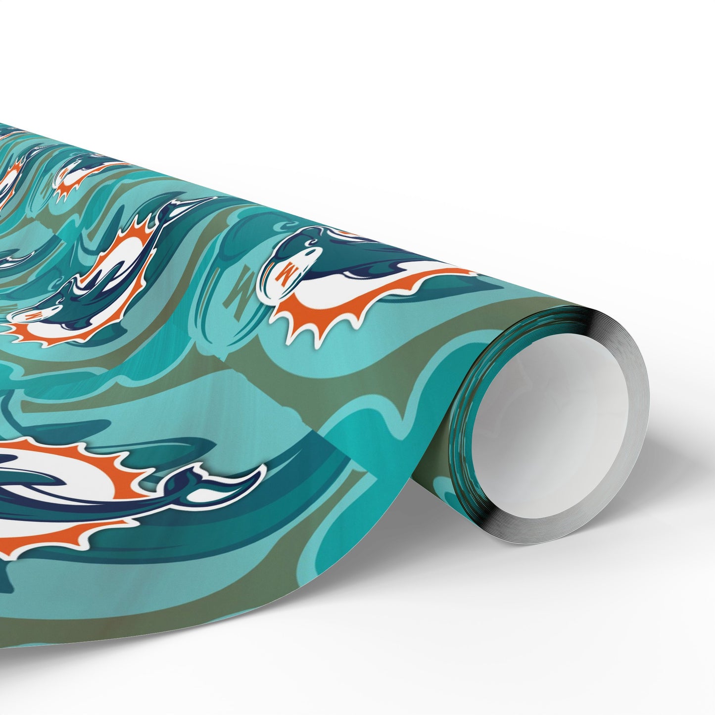 Miami Dolphins Logo NFL Football Birthday Gift Wrapping Paper Holiday