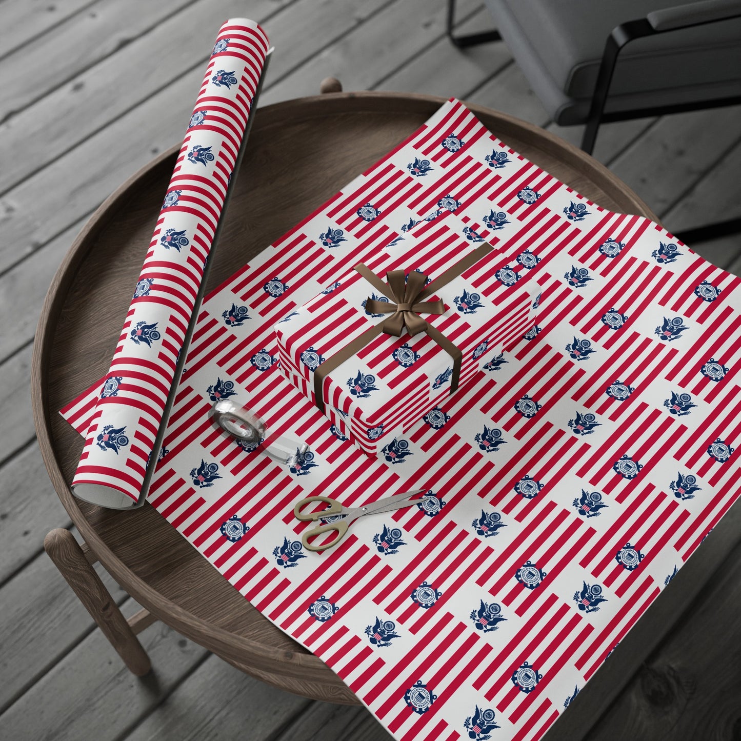 United States Navy Coast Guard High Definition Birthday Gift Present Holiday Wrapping Paper Graduation Military