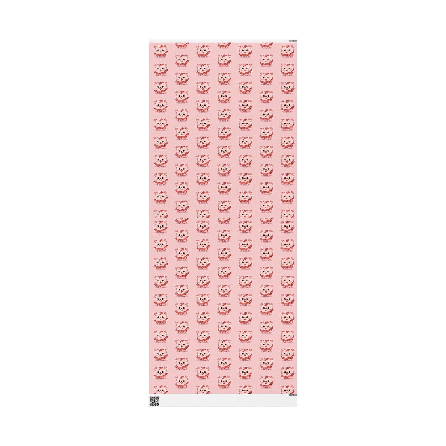 Cute Pig with Bacon Pink High Definition Birthday Gift Present Holiday Wrapping Paper