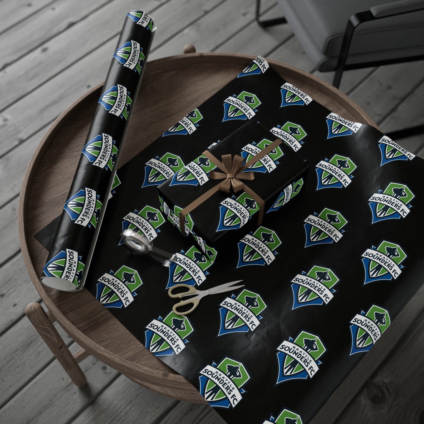 Seattle Sounders FC MLS Birthday Gift Wrapping Paper Soccer Holiday