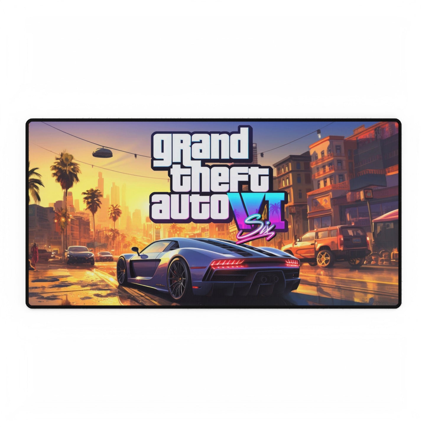 GTA 6 High Definition PC PS Video Game Desk Mat Mousepad VI