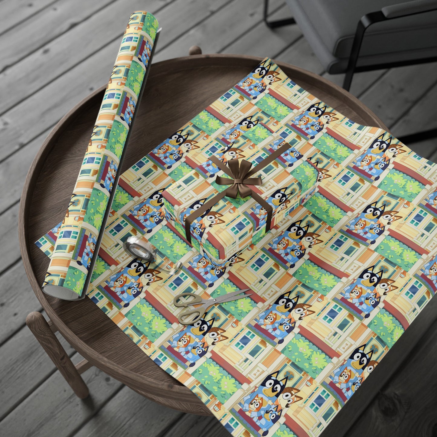 Bluey Kids Cartoon Show Birthday Gift Wrapping Paper Holiday