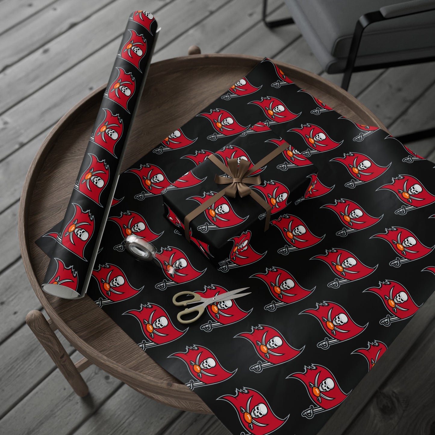 Tampa Bay Buccaneers NFL Football Birthday Graduation Gift Wrapping Paper Holiday