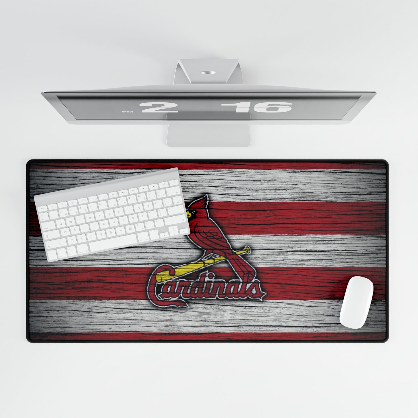 St. Louis Cardinals Woodgrain look MLB Baseball High Definition Desk Mat mousepad