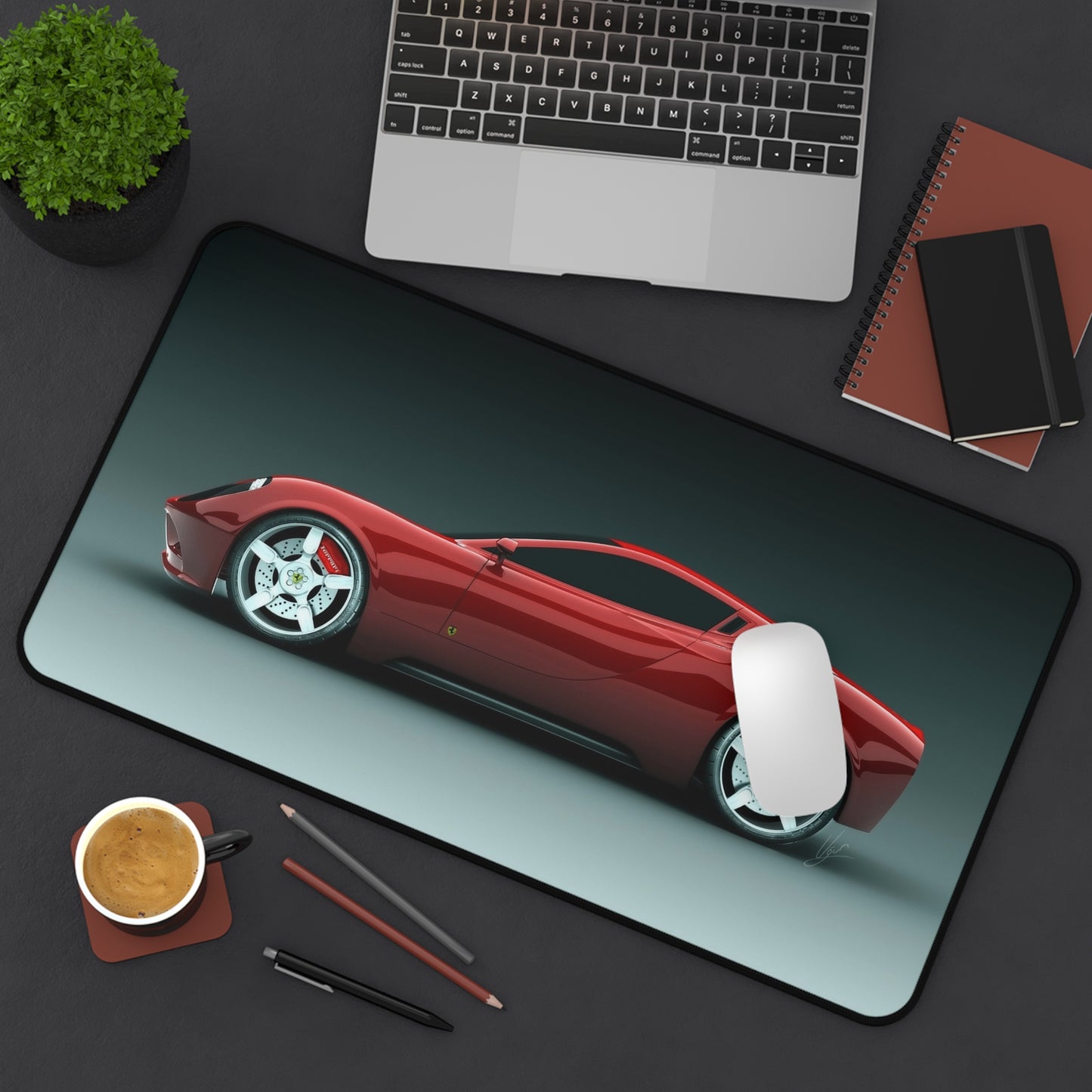 Red Ferrari High Definition Super Car Office Home Decor Desk Mat Mousepad