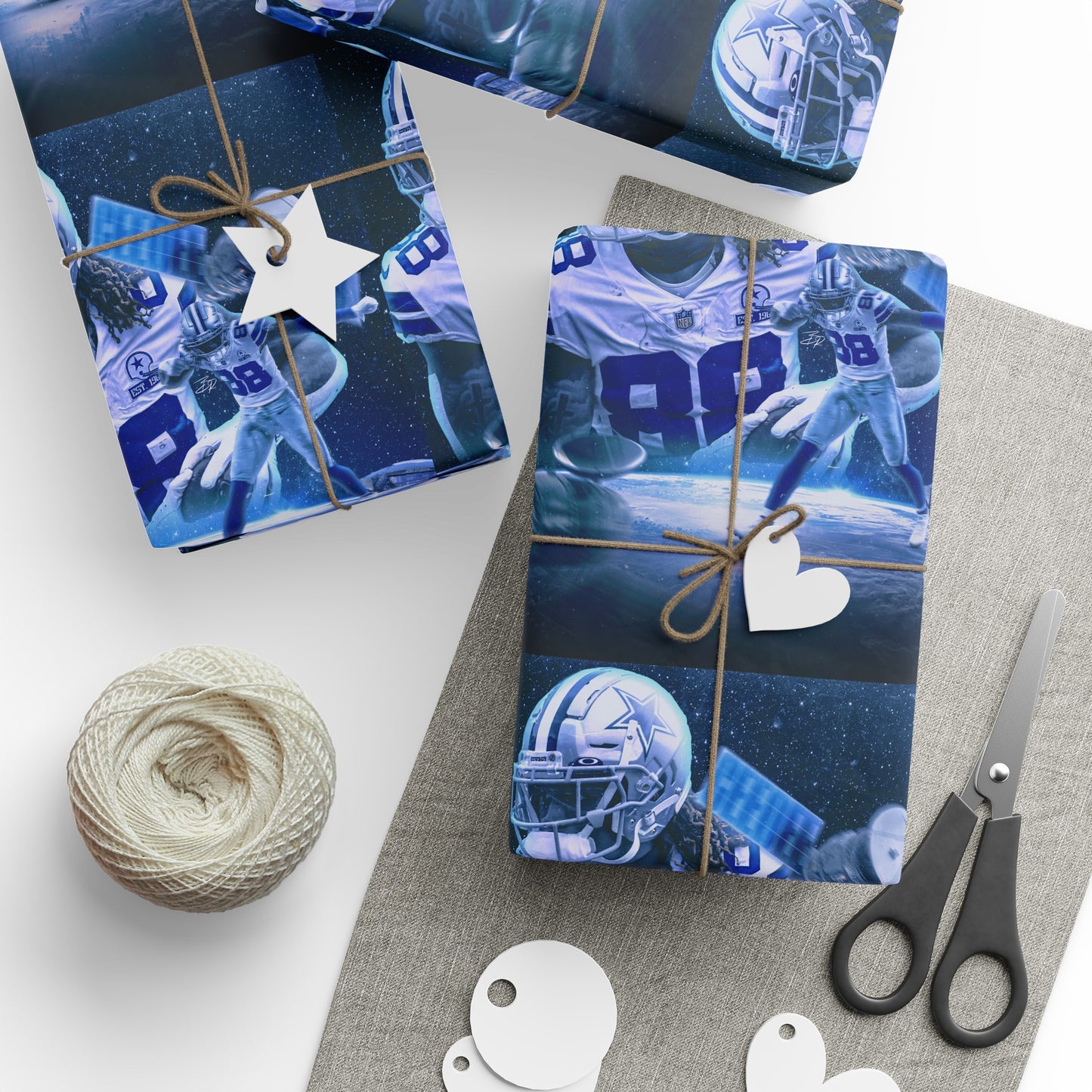 Ceedee Lamb Cowboys NFL Football Birthday Graduation Gift Wrapping Paper Holiday