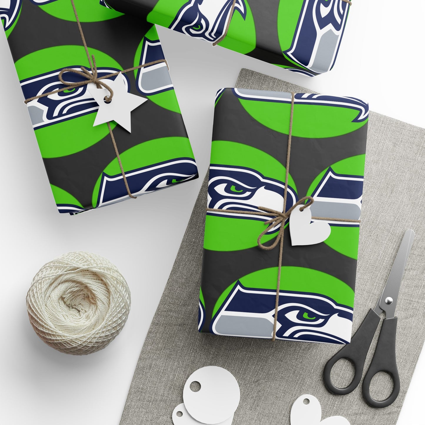 Seattle Seahawks NFL Football Birthday Gift Wrapping Paper Holiday