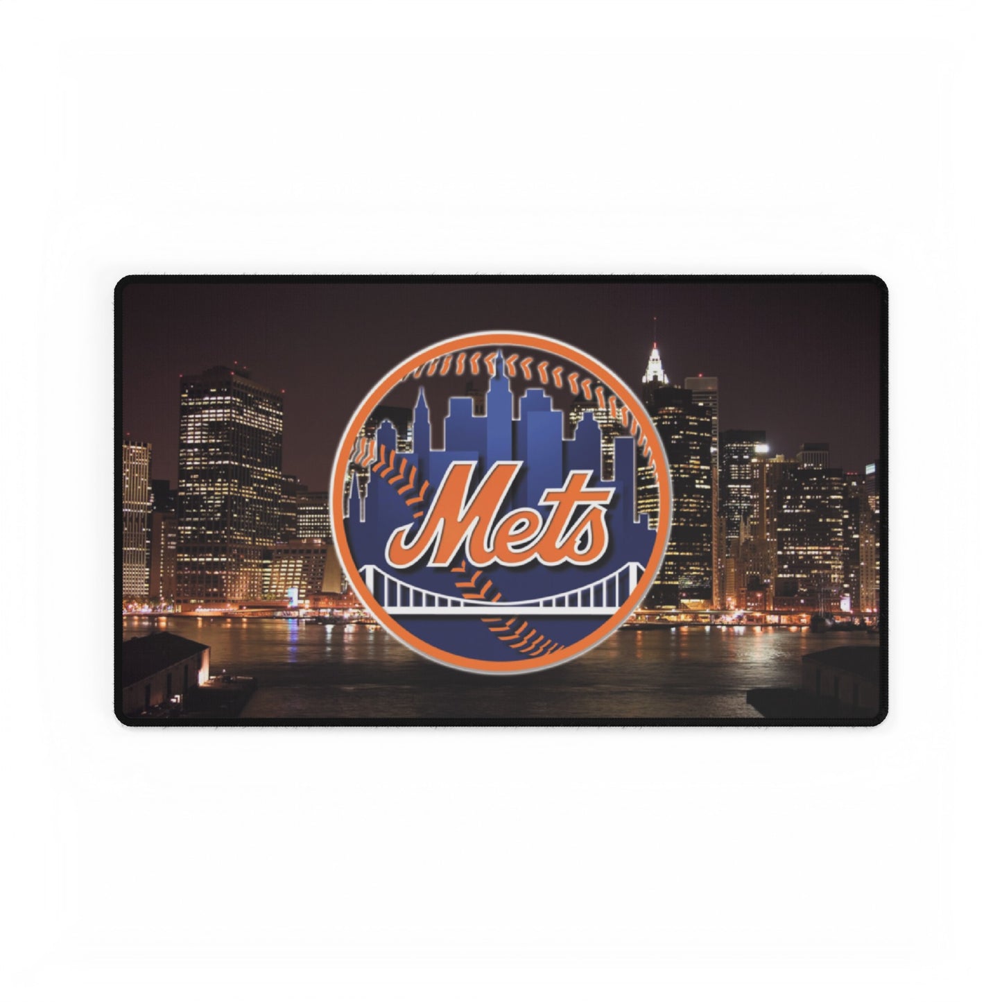 New York Mets City Logo MLB Baseball High Definition Print Desk Mat Mousepad