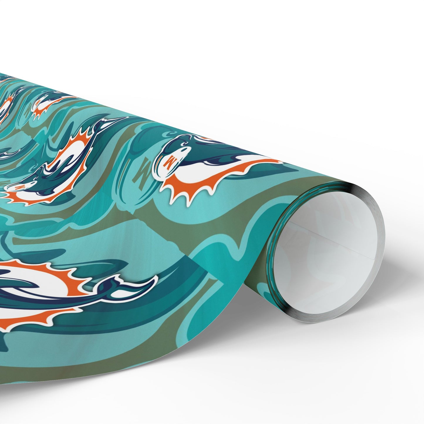 Miami Dolphins Logo NFL Football Birthday Gift Wrapping Paper Holiday