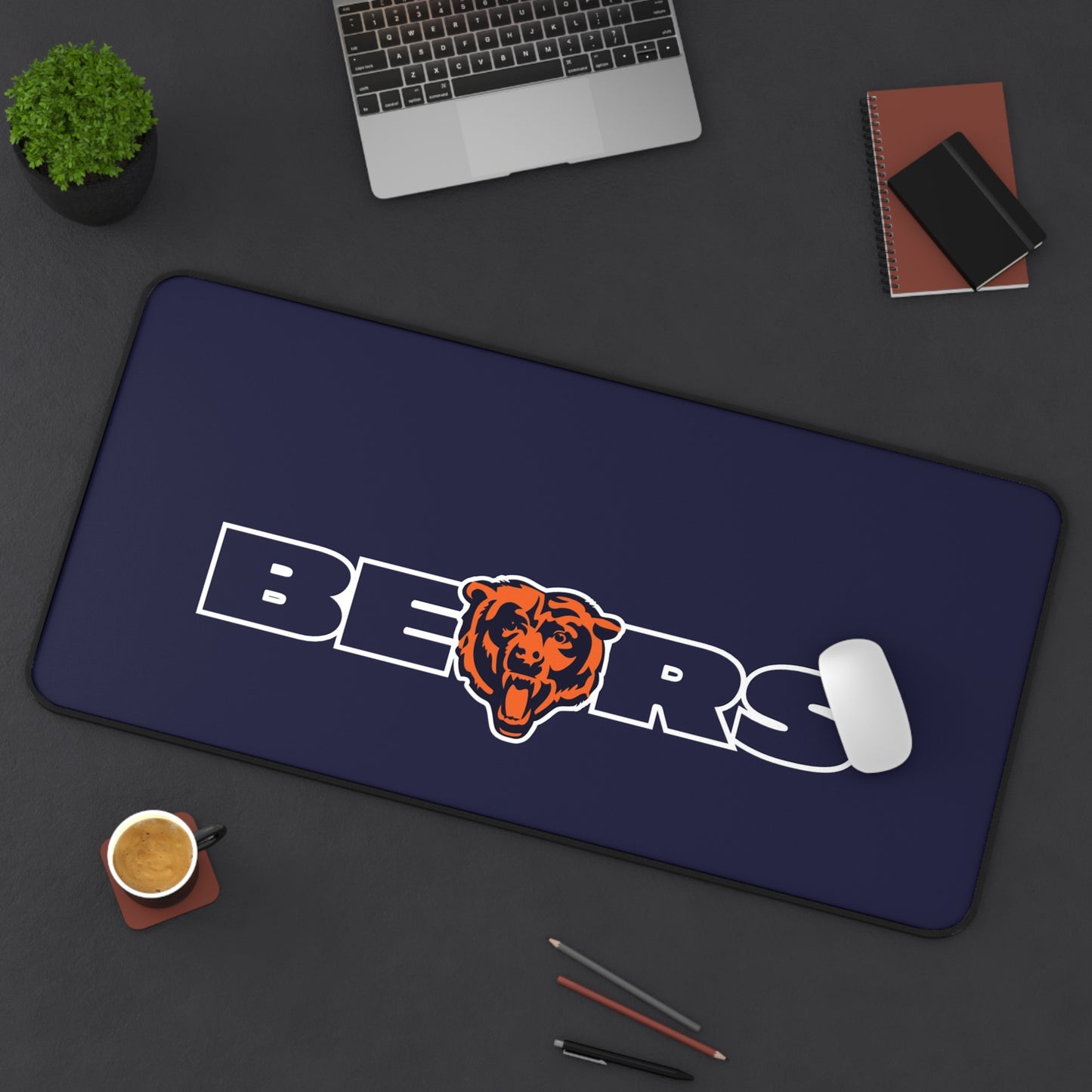 Chicago Bears Mascot Blue NFL Football High Definition PC Desk Mat Mousepad