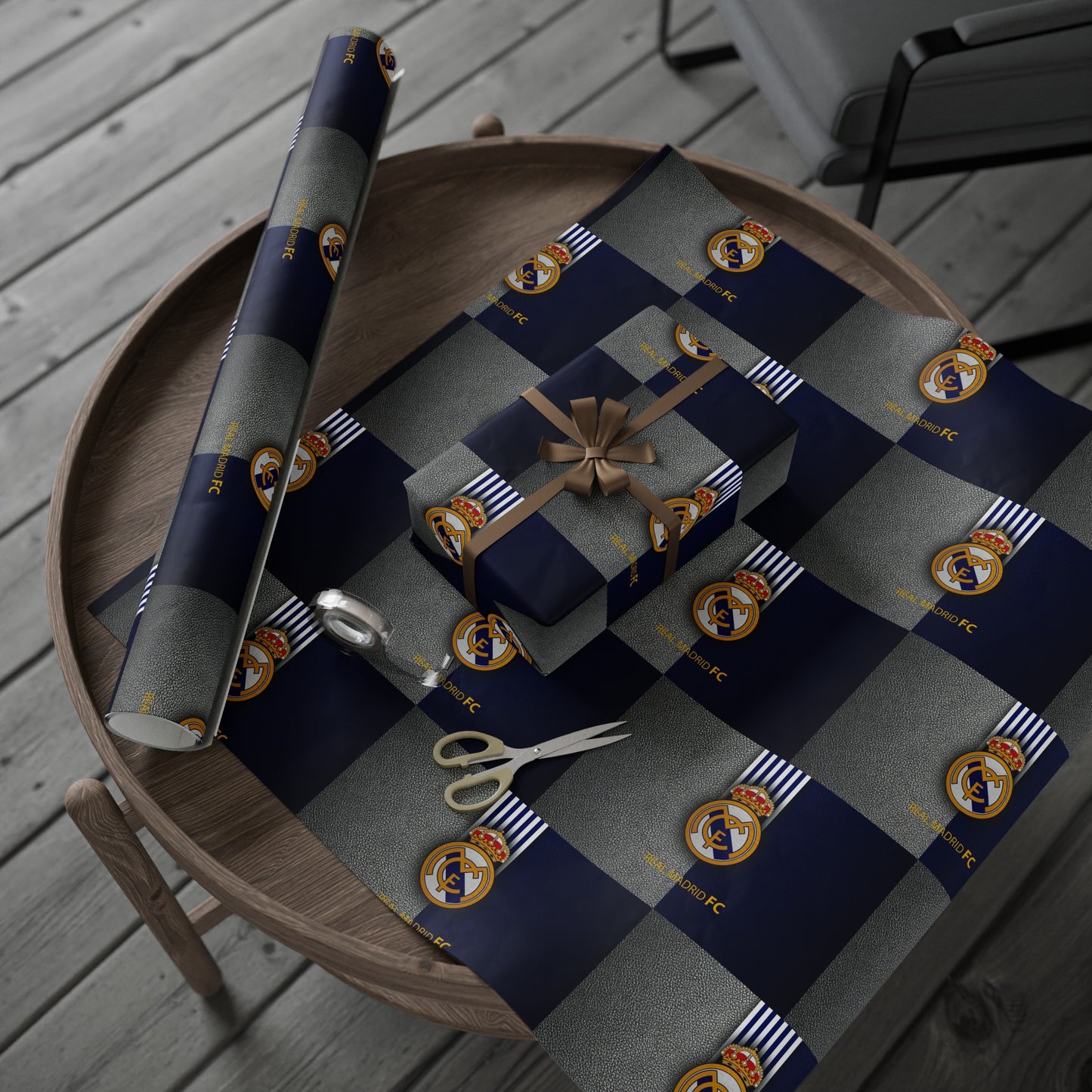 Real Madrid Birthday Gift Wrapping Paper football soccer Holiday