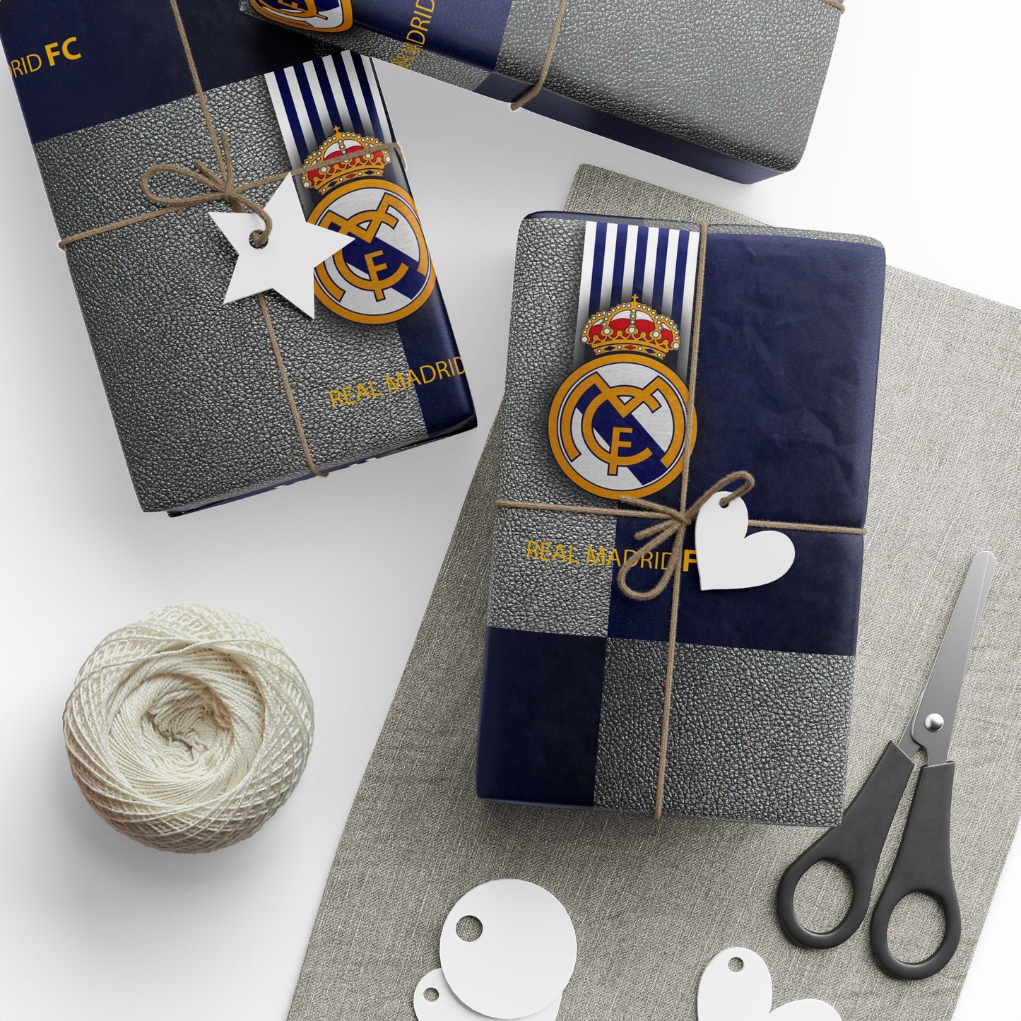 Real Madrid Birthday Gift Wrapping Paper football soccer Holiday