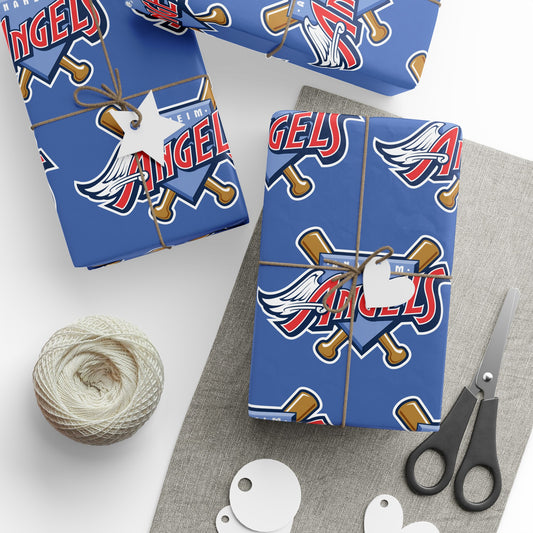 Los Angeles Angels of Anaheim Baseball MLB Birthday Gift Wrapping Paper Holiday