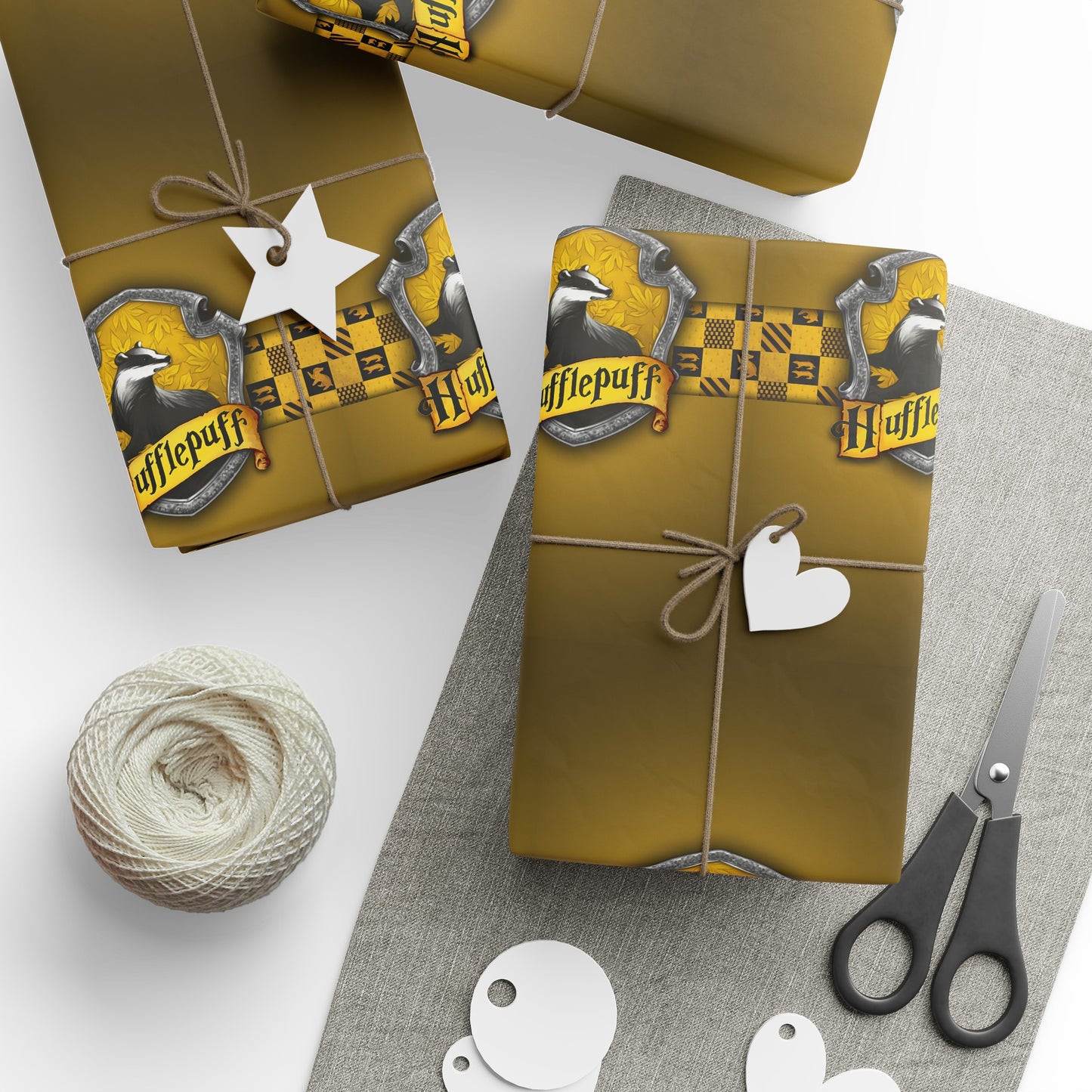 Hufflepuff Hogwarts Houses Potter holiday present Birthday Gift Wrapping Papers