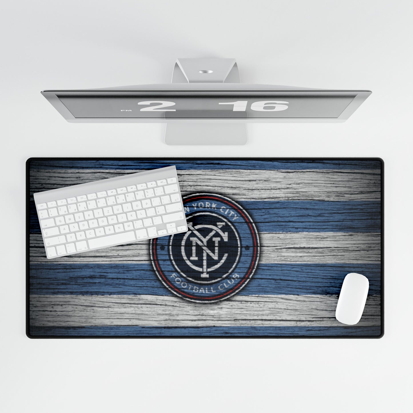 New York City FC Woodgrain look MLS Futbol Soccer High Definition Desk Mat Mousepad